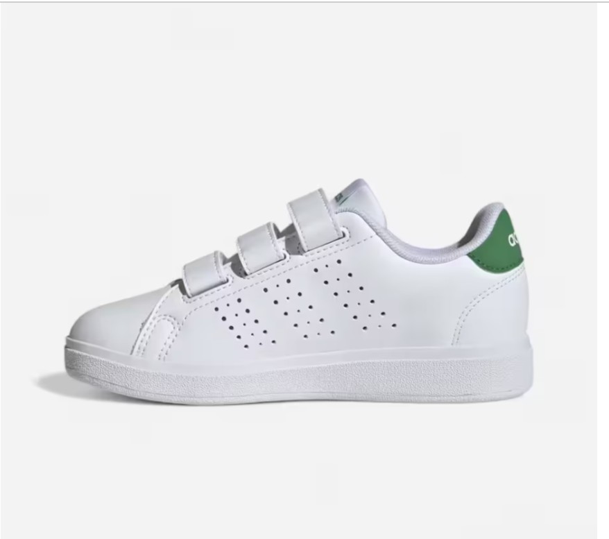 Chaussure Adidas Advantage Scratch Enfant – Blanc Et Vert