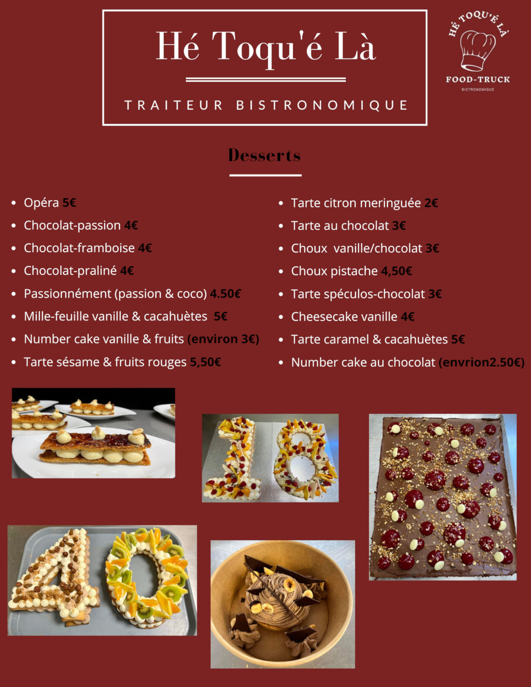 Pâtisserie & Desserts Hé Toqu&rsquo;é Là