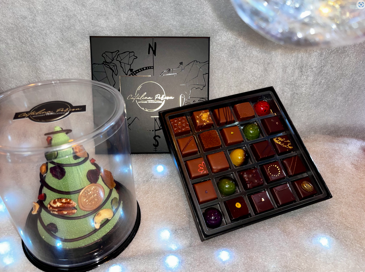 Un coffret T1 bonbon chocolat et un sapin chocolat