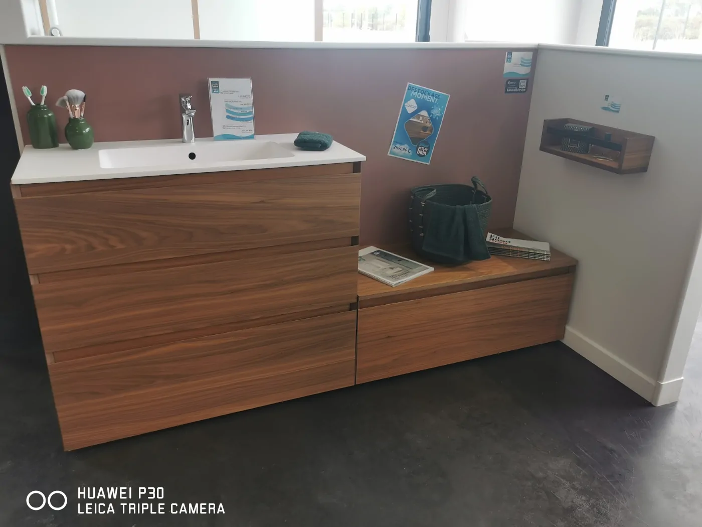 Ensemble meuble vasque avec étagère et caisson SALGAR « MOMENT »