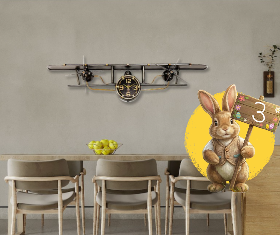 Horloge Sculpture Avion