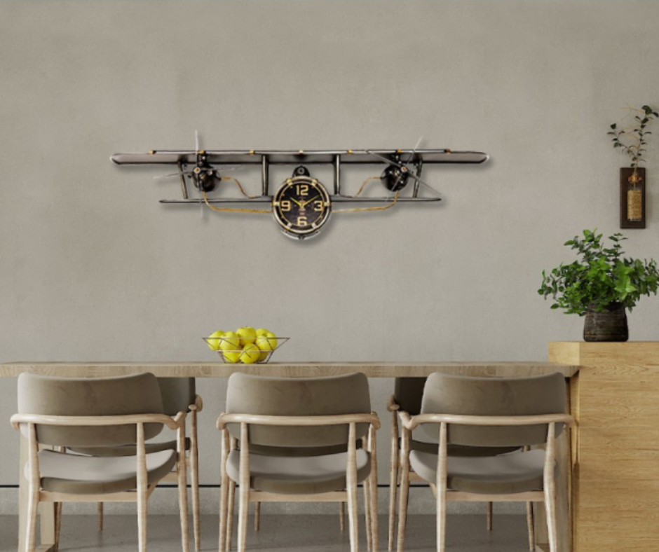 Horloge Sculpture Avion