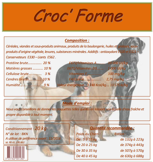 Croquette Chien Croc&rsquo;form