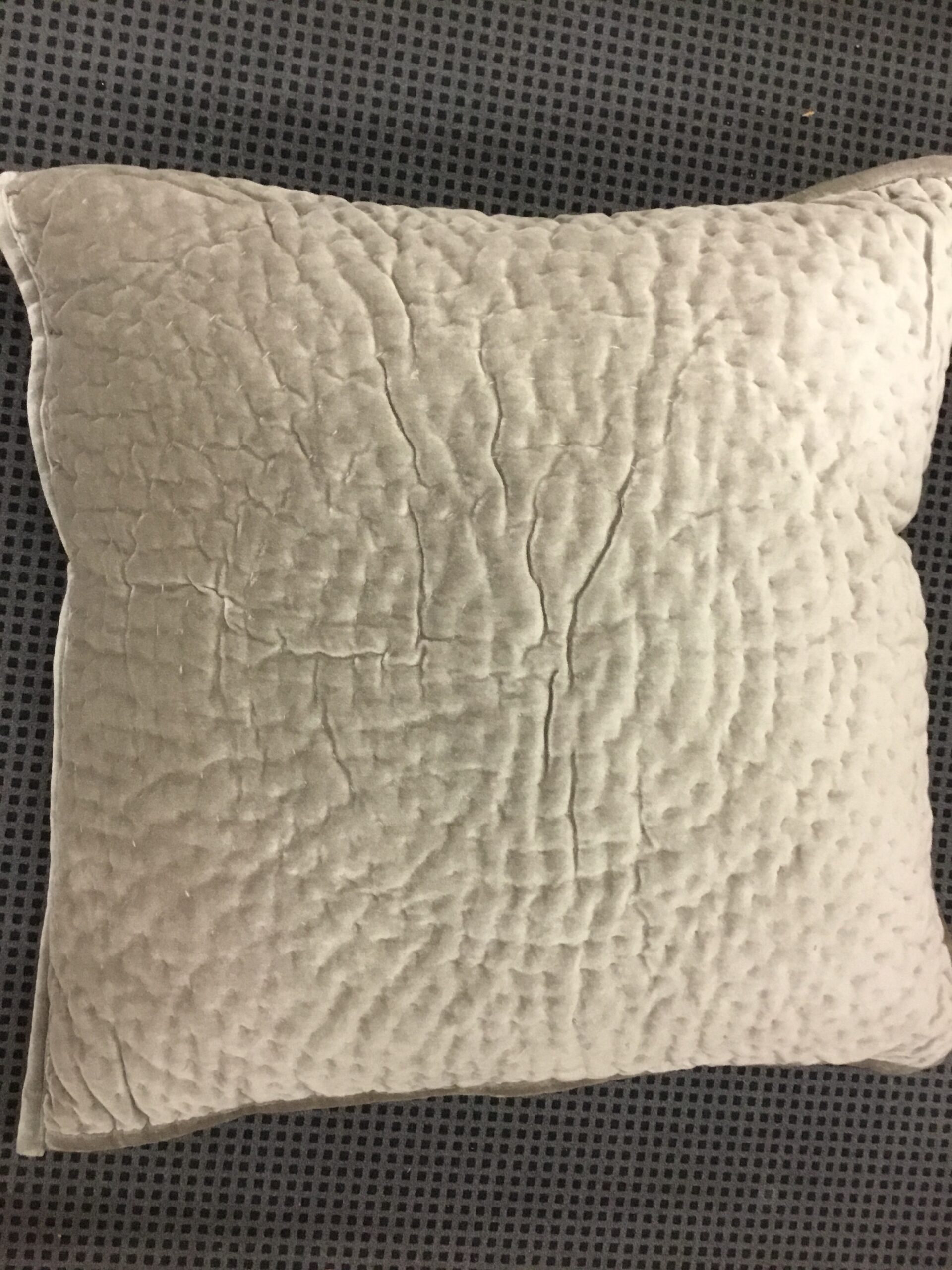 Coussin Circle Velvet Argent Gris