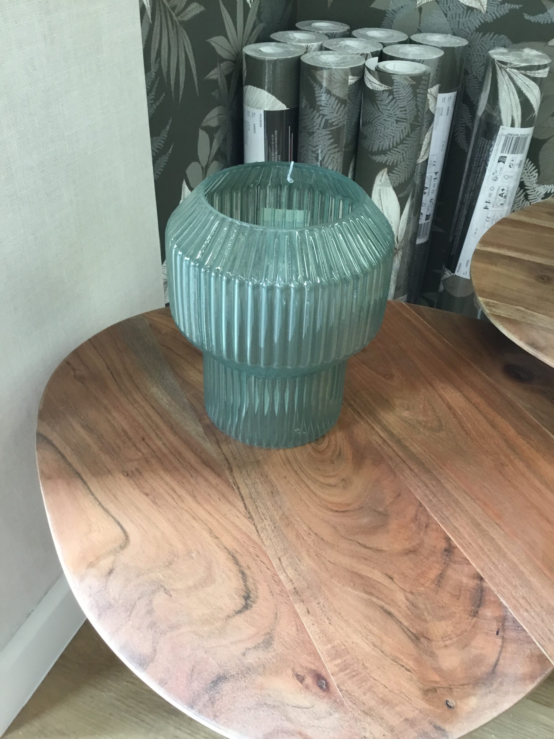 Vase Verre Gris Vert