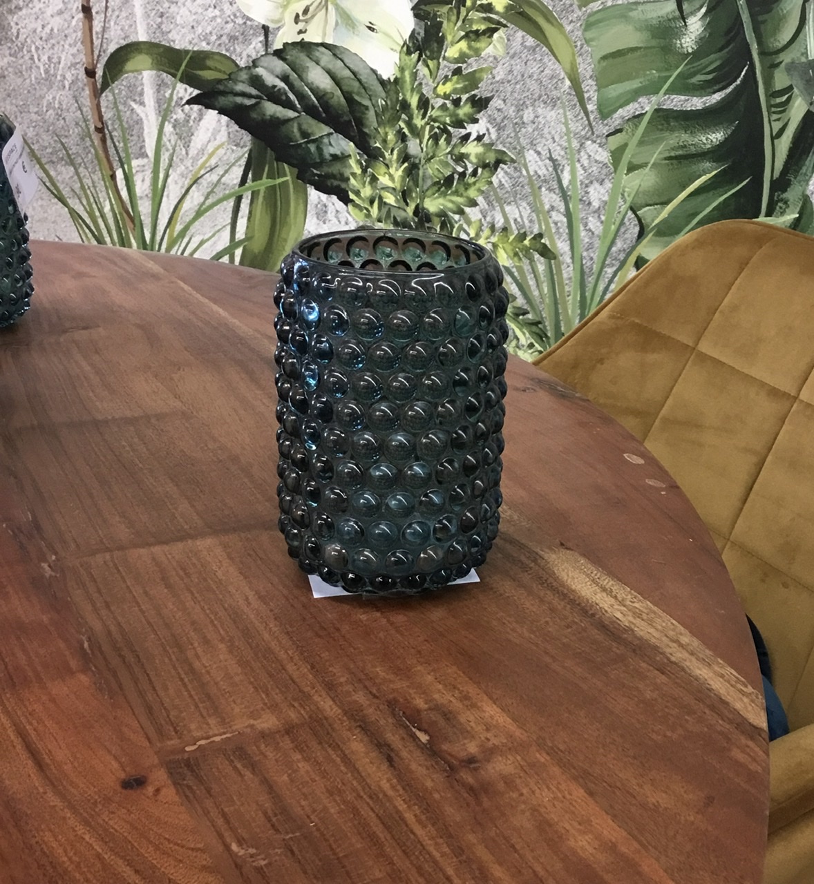 Photophore Palet Verre Pétrole