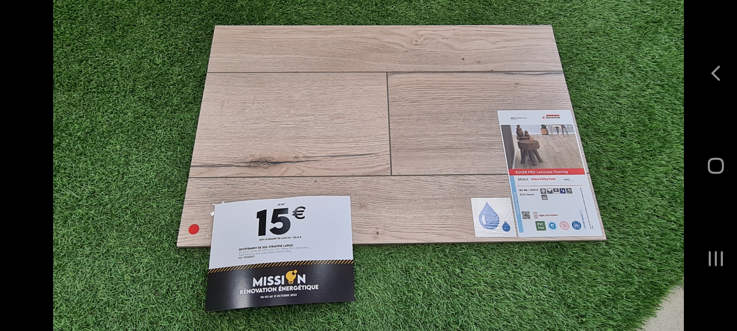 Revêtement de sol stratifié large Egger