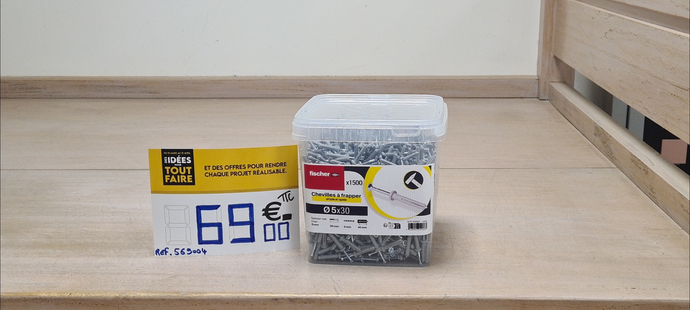 Chevilles à Frapper Fischer 5×30