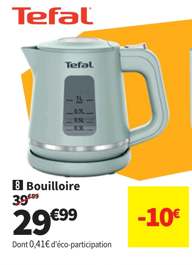 Bouilloire Tefal M4561 Ki5333e0 – 1 Litre > 26/10