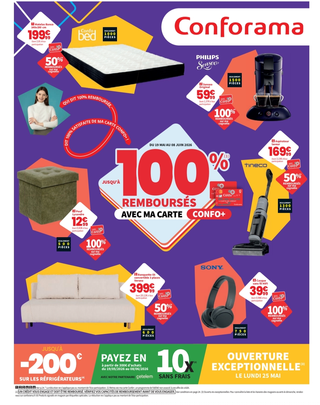 Catalogue Conforama Jusqu’à 100% Remboursés Avec La Carte Conforama