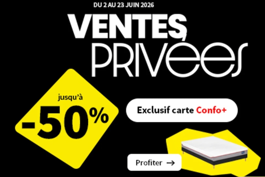 Ventes Privées Conforama Avec La Carte Confo > 23/06