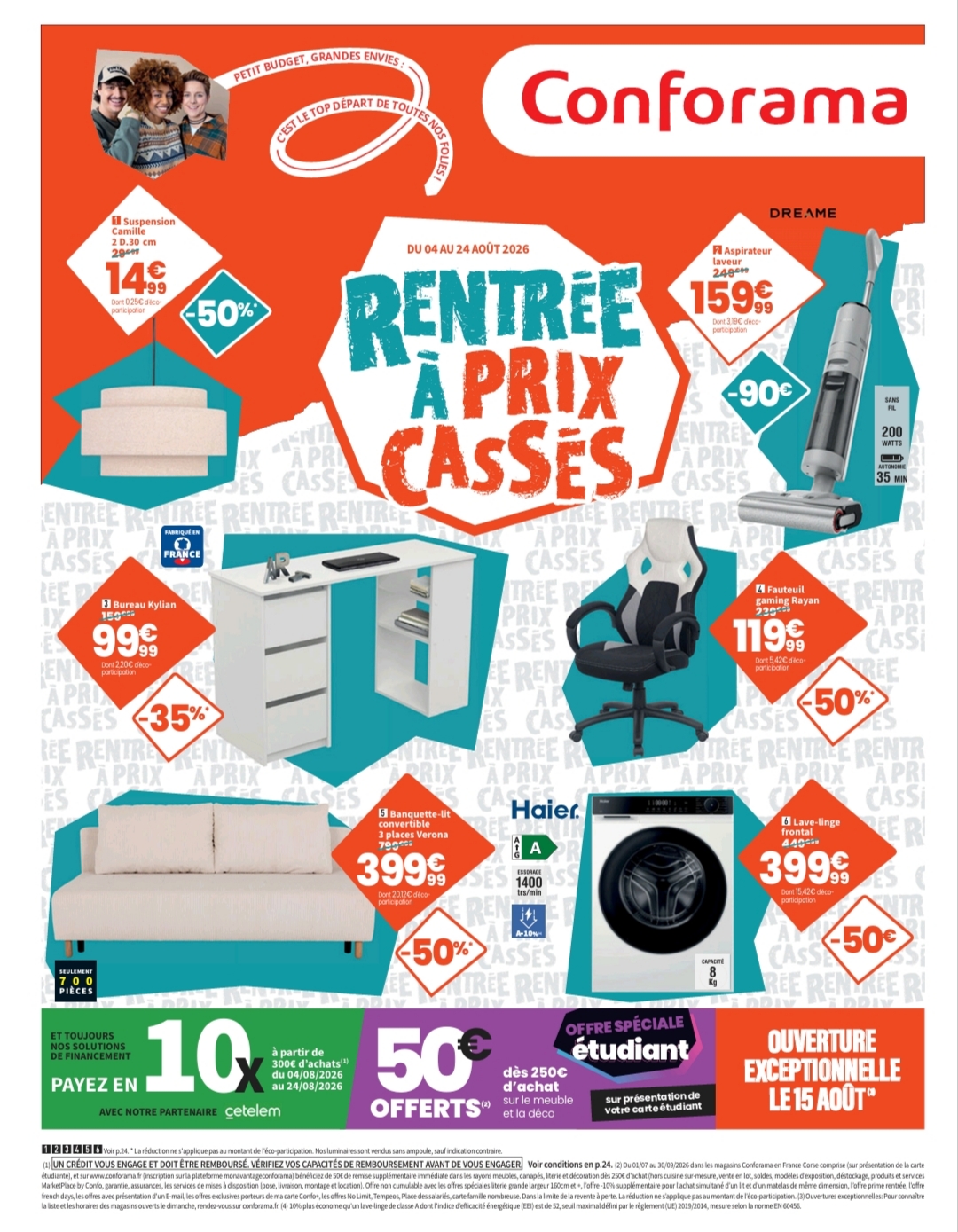 Catalogue Conforama La Rentrée à Prix Cassés >24/08
