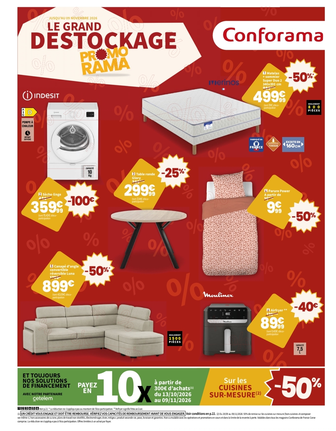 Catalogue Conforama « le Grand Destockage »> 09/11/2026