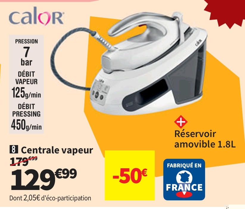 Centrale Vapeur Calor Yy5723fc – Pression Vapeur 7 Bar. > 26/10