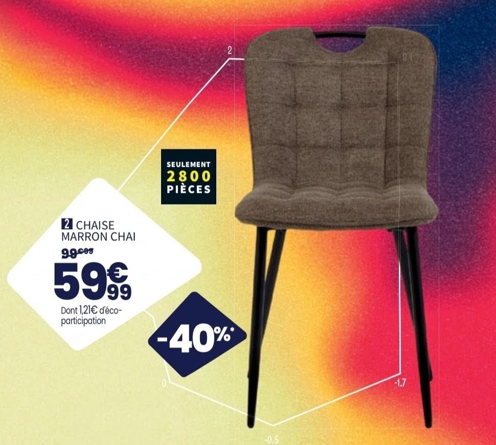 Chaise En Tissu Chai Coloris Marron