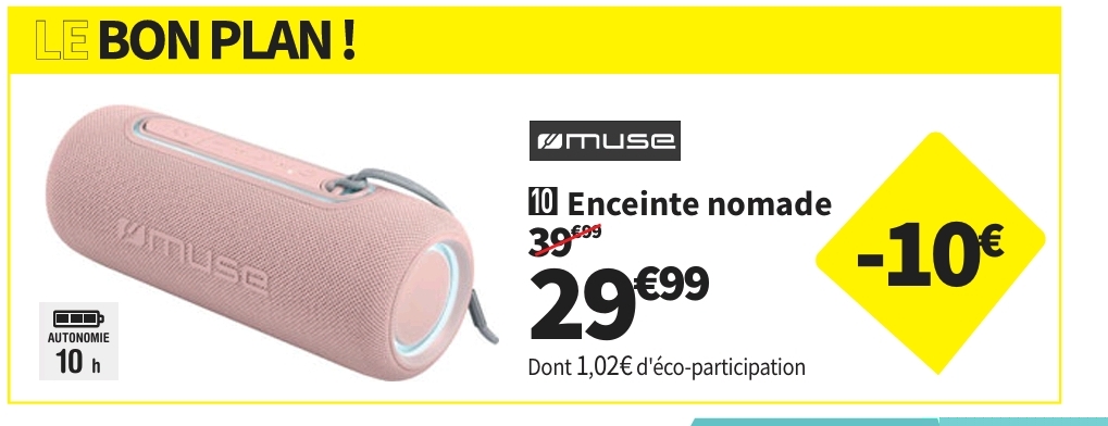 Enceinte Nomade Muse M-780 Btp Rose. > 26/10
