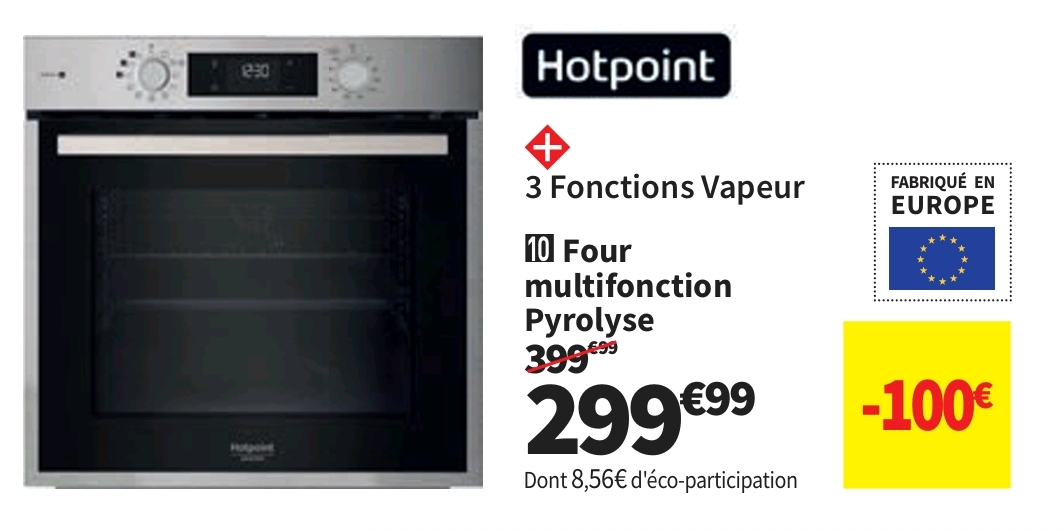 Four Multifonction Pyrolyse Hotpoint Hao478psx 71 Litres