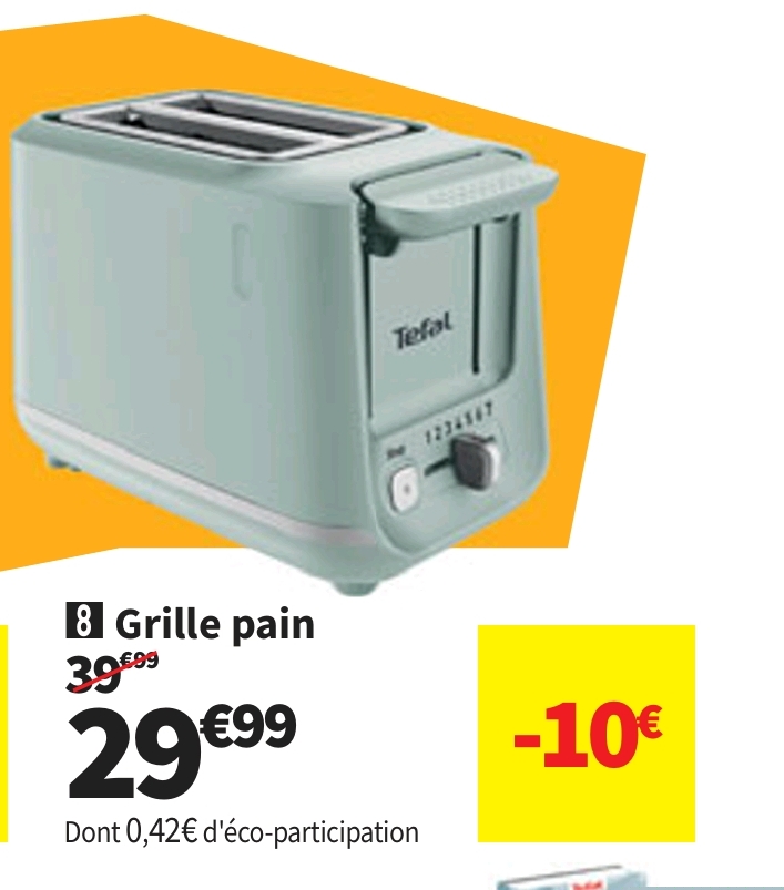 Grille Pain 2 Fente(s) Tefal Tt5333e0. > 26/10