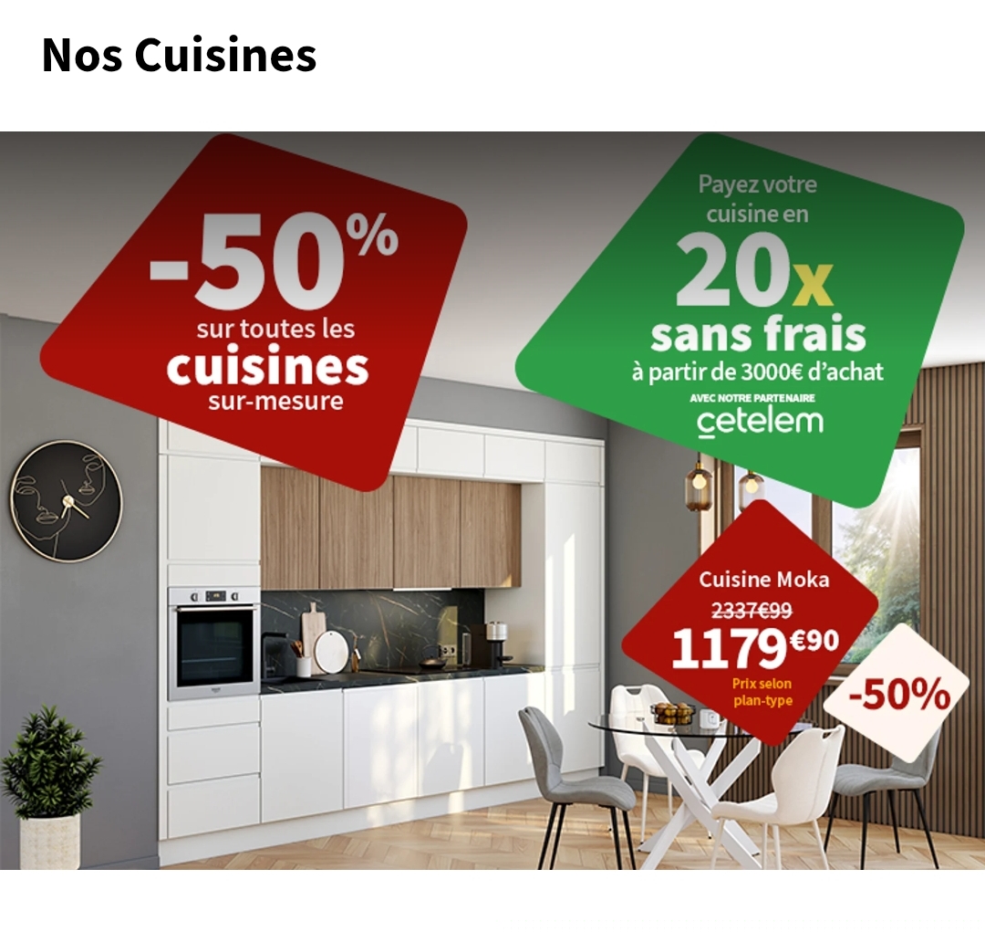 Jusqu&rsquo;à – 50% De Remise Sur Les Cuisines Sur Mesure