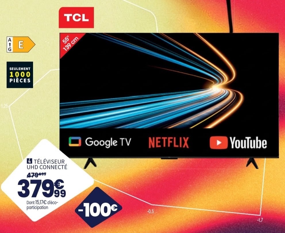Téléviseur Led Tcl 55p6l – Uhd 4k 55 Pouces 139 Cm