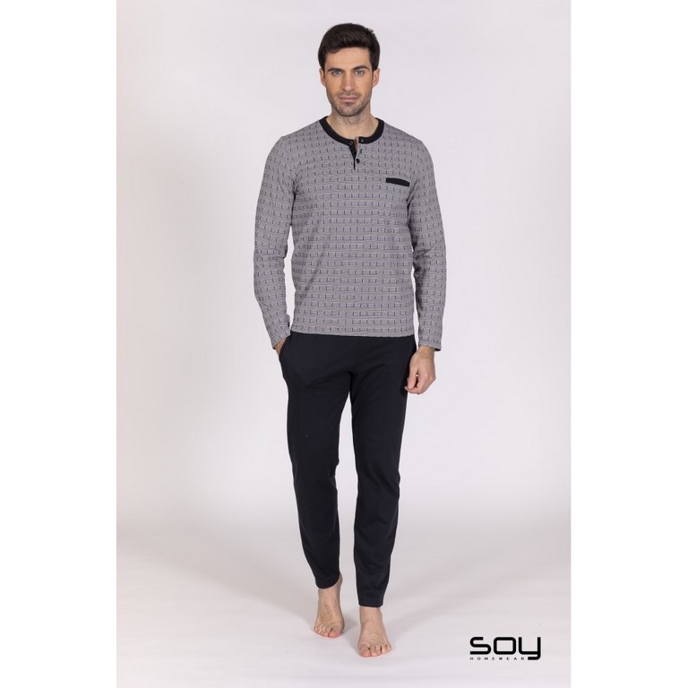 pyjama-patte-boutonnee-jacquard