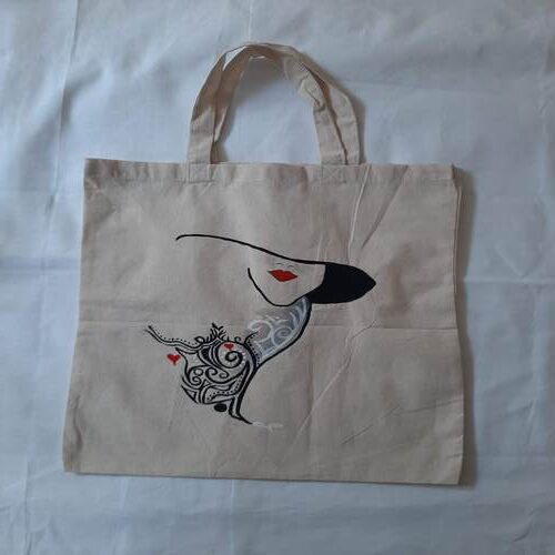 Tote Bag Peint à La Main