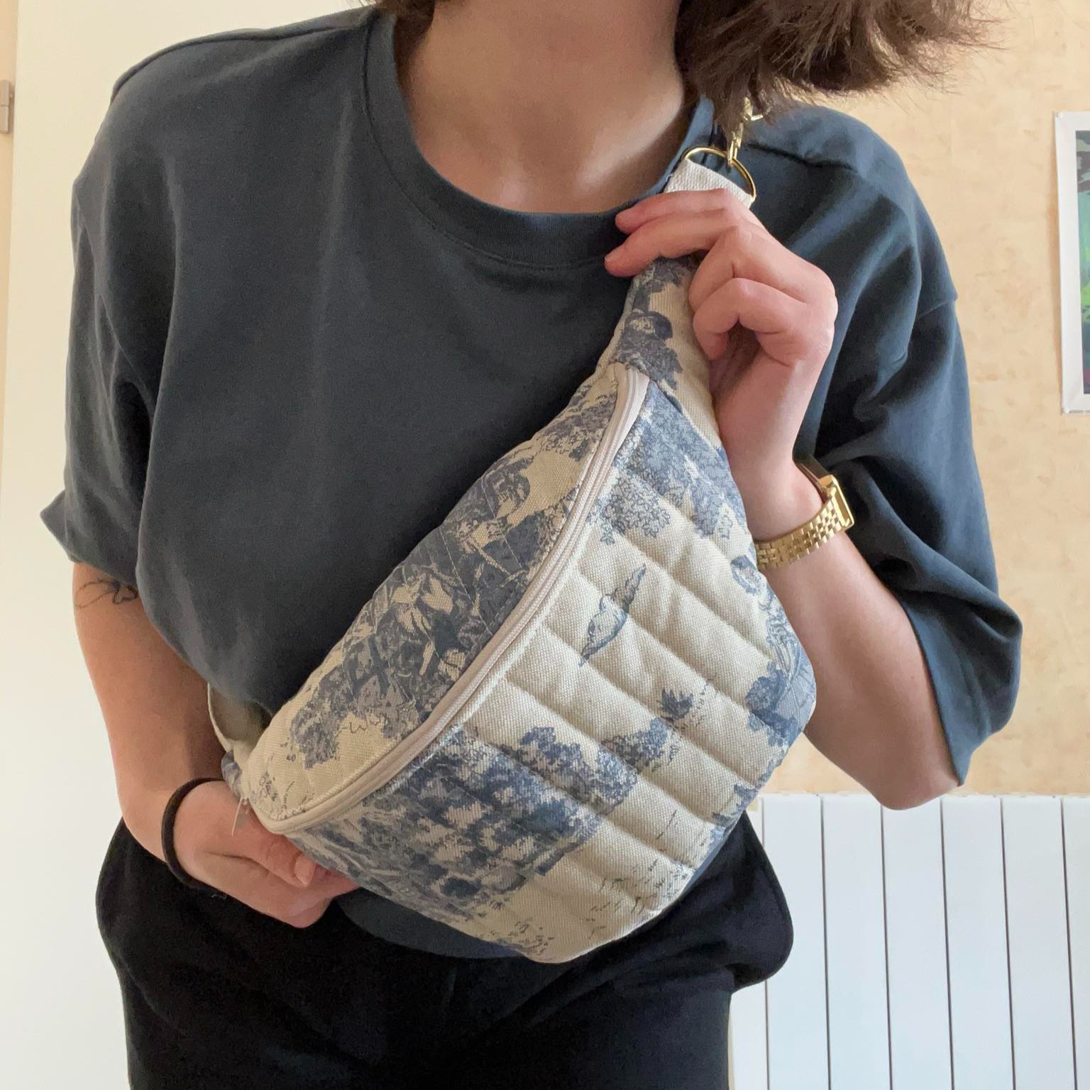 Sac Banane – Toile De Jouy