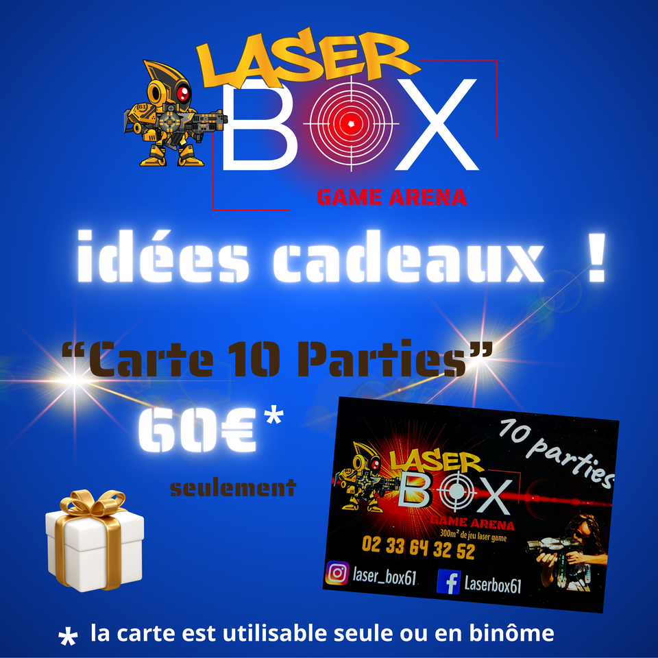 Carte Cadeau Laserbox 10 Parties !