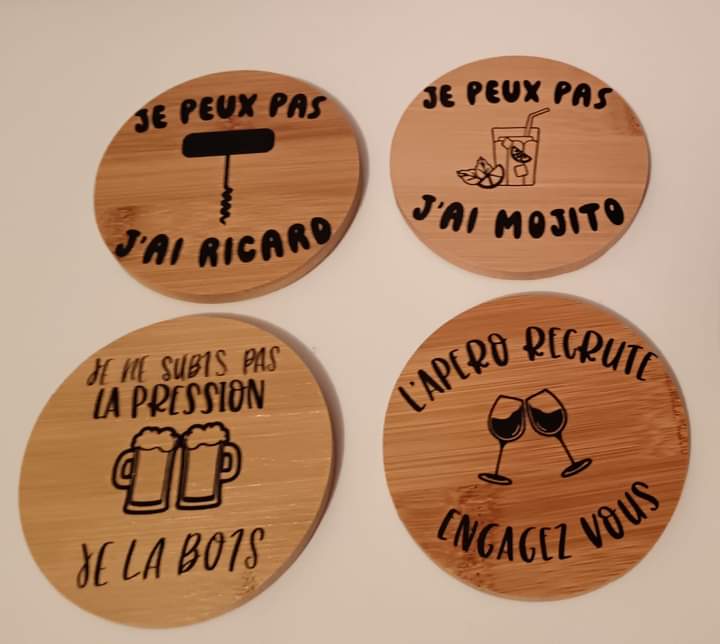 Dessous De Verre Personnalisable