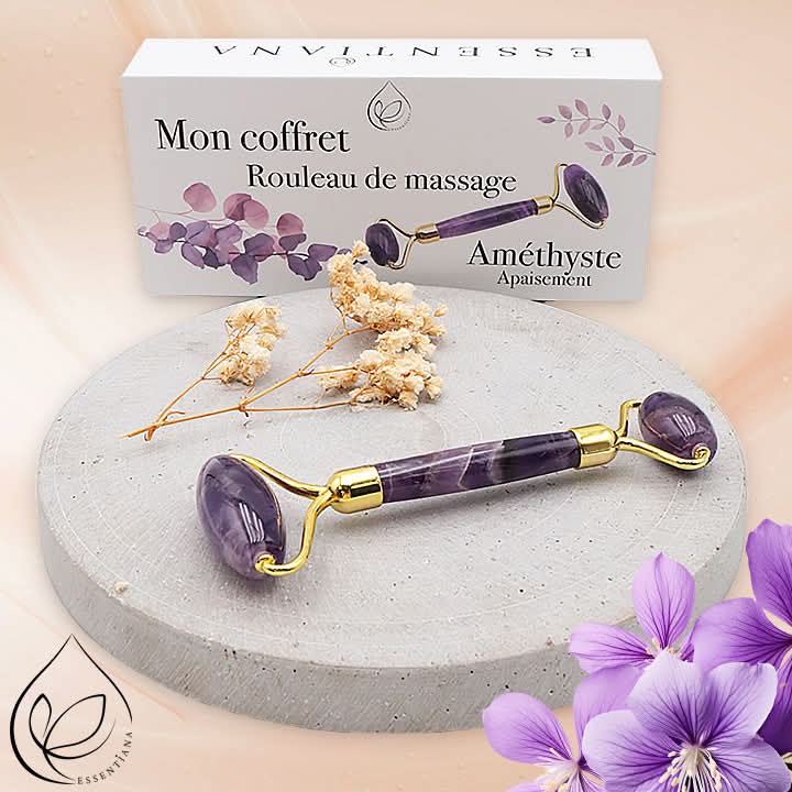 Rouleau De Massage Améthyste Brésil A (2 Têtes)