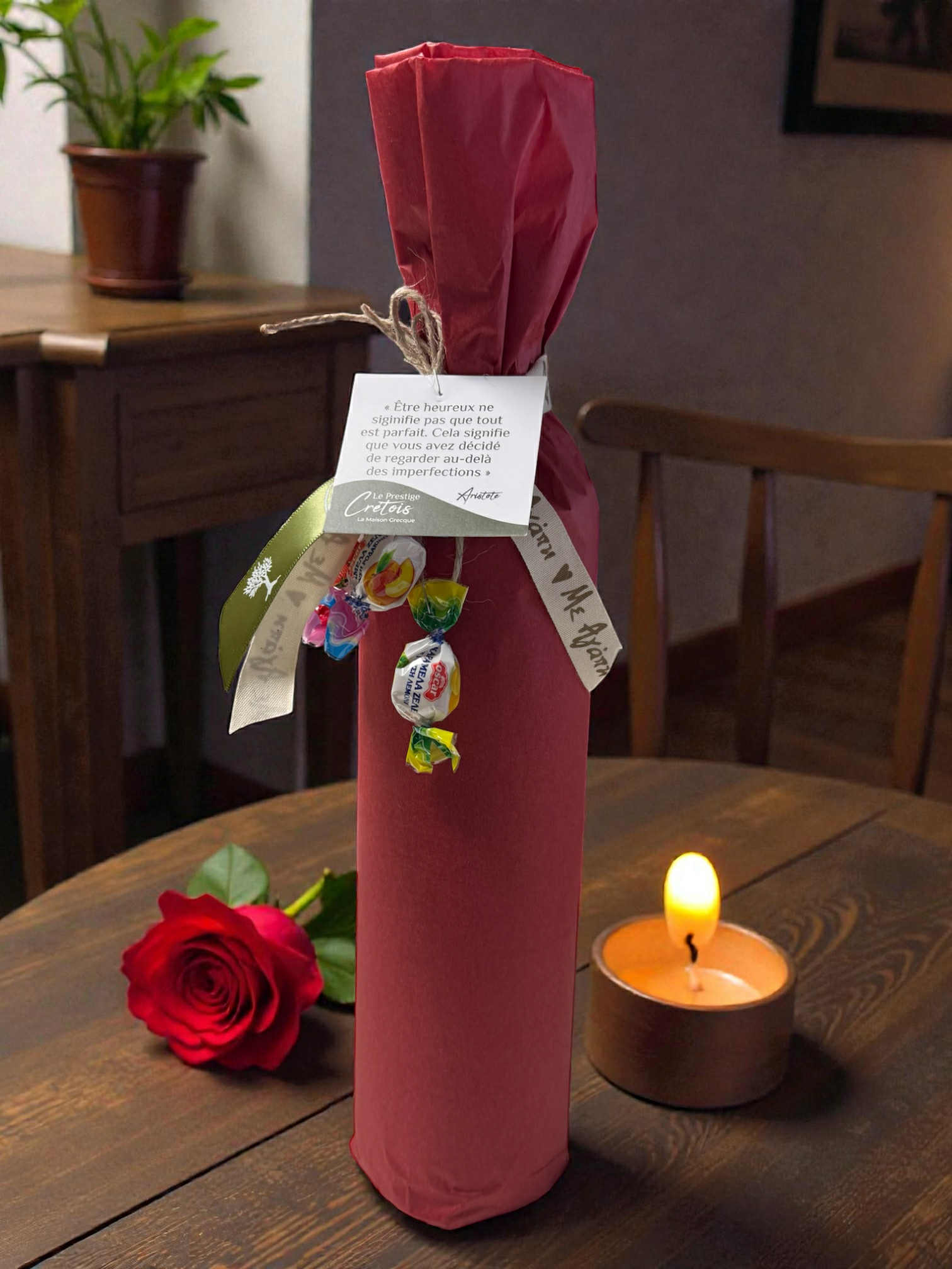 Cadeau Saint-valentin – Bouteille De Vin  750 Ml