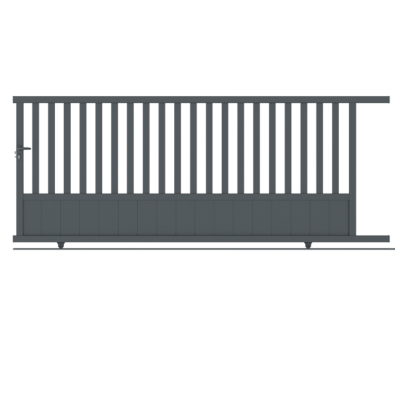 Portail Coulissant Aluminium Semi-ajouré Ht 1.40m