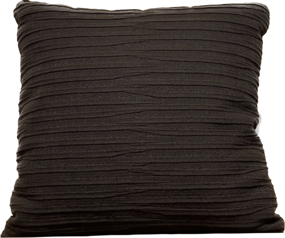 Coussin Carré En Tissu à Reliefs Marron