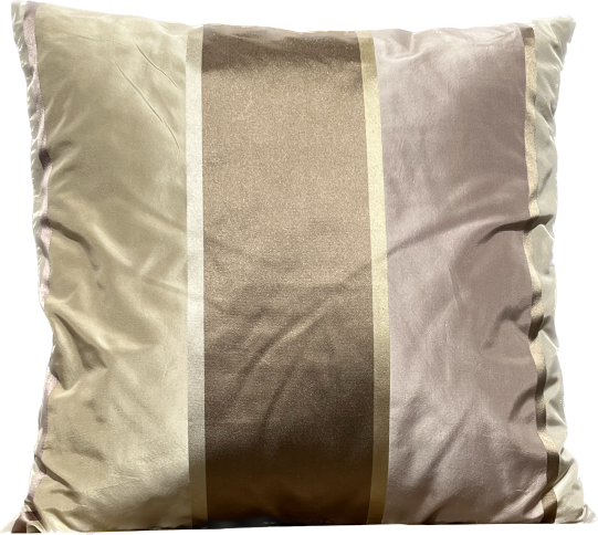 Coussin Carré Satiné à Rayures