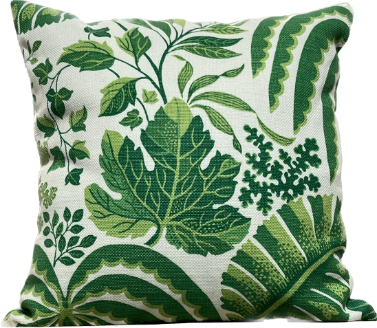 Coussin Carré En Tissu Vert