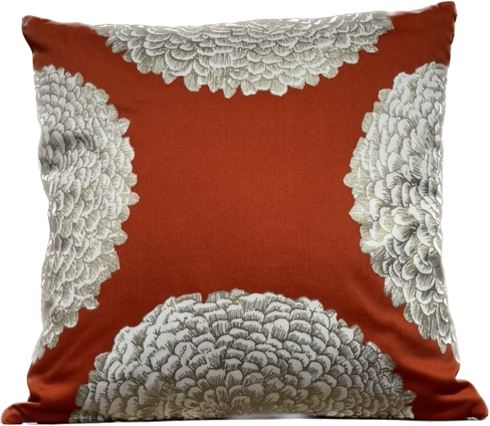 Coussin Carré Rouille Et Doré