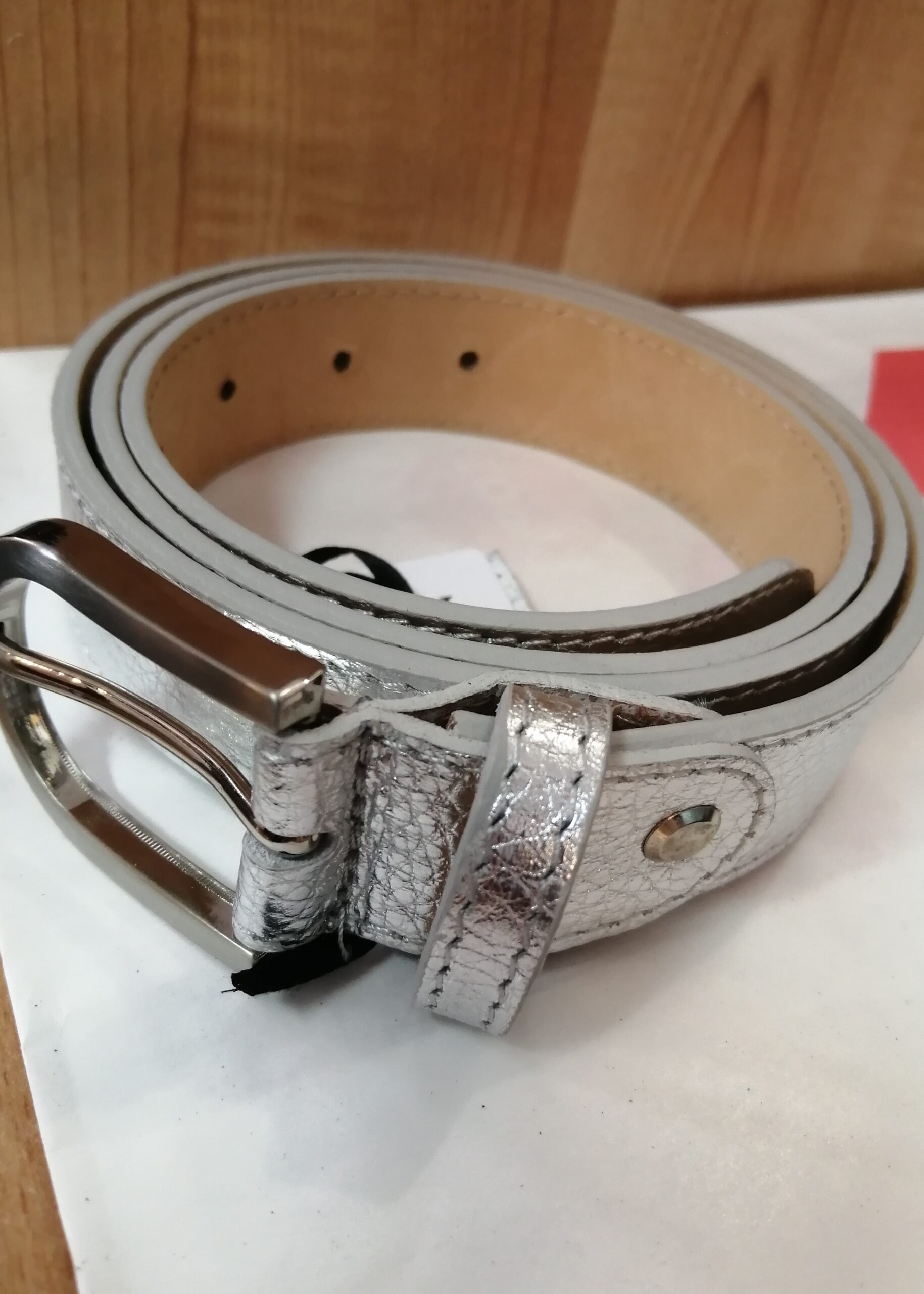 Ceinture Cuir Femme Argent