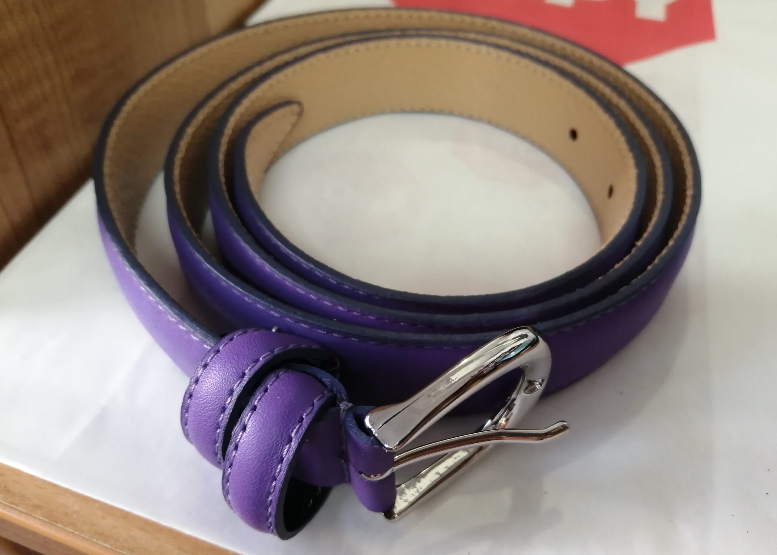 Ceinture Cuir Femme Violet