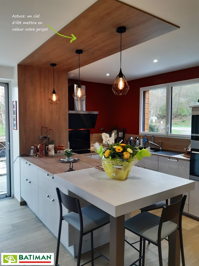 Cuisine Finitions Bois Et Béton Clair