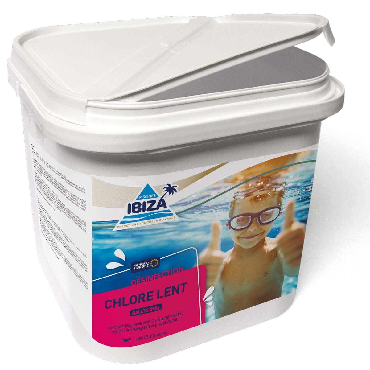 Chlore Lent Piscines Ibiza 5 Kg