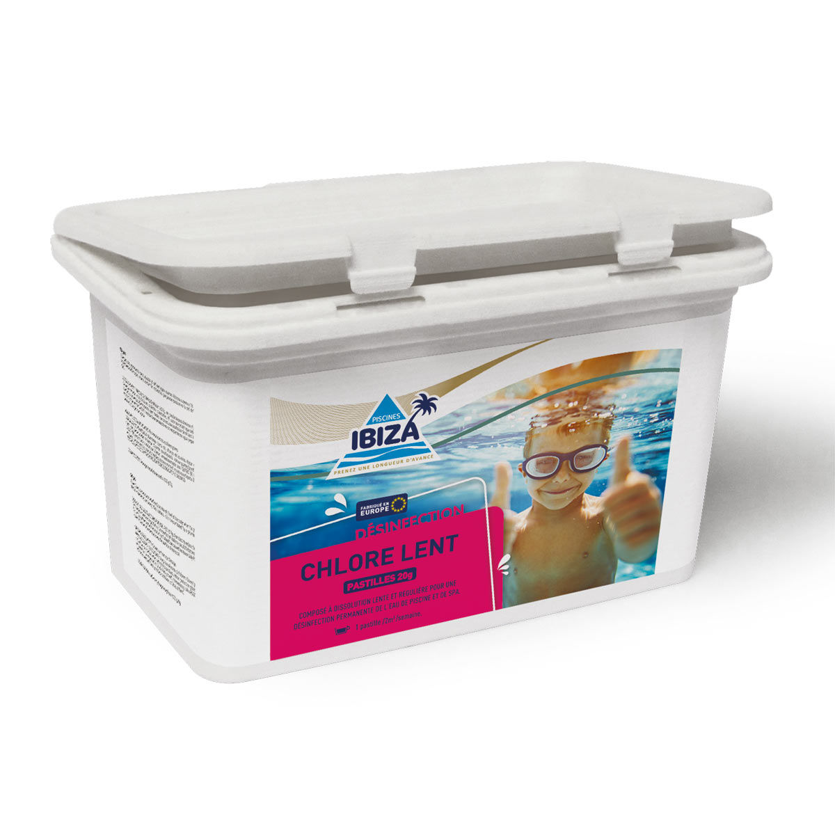 Chlore Lent Piscines Ibiza Pastilles 20g 1 Kg