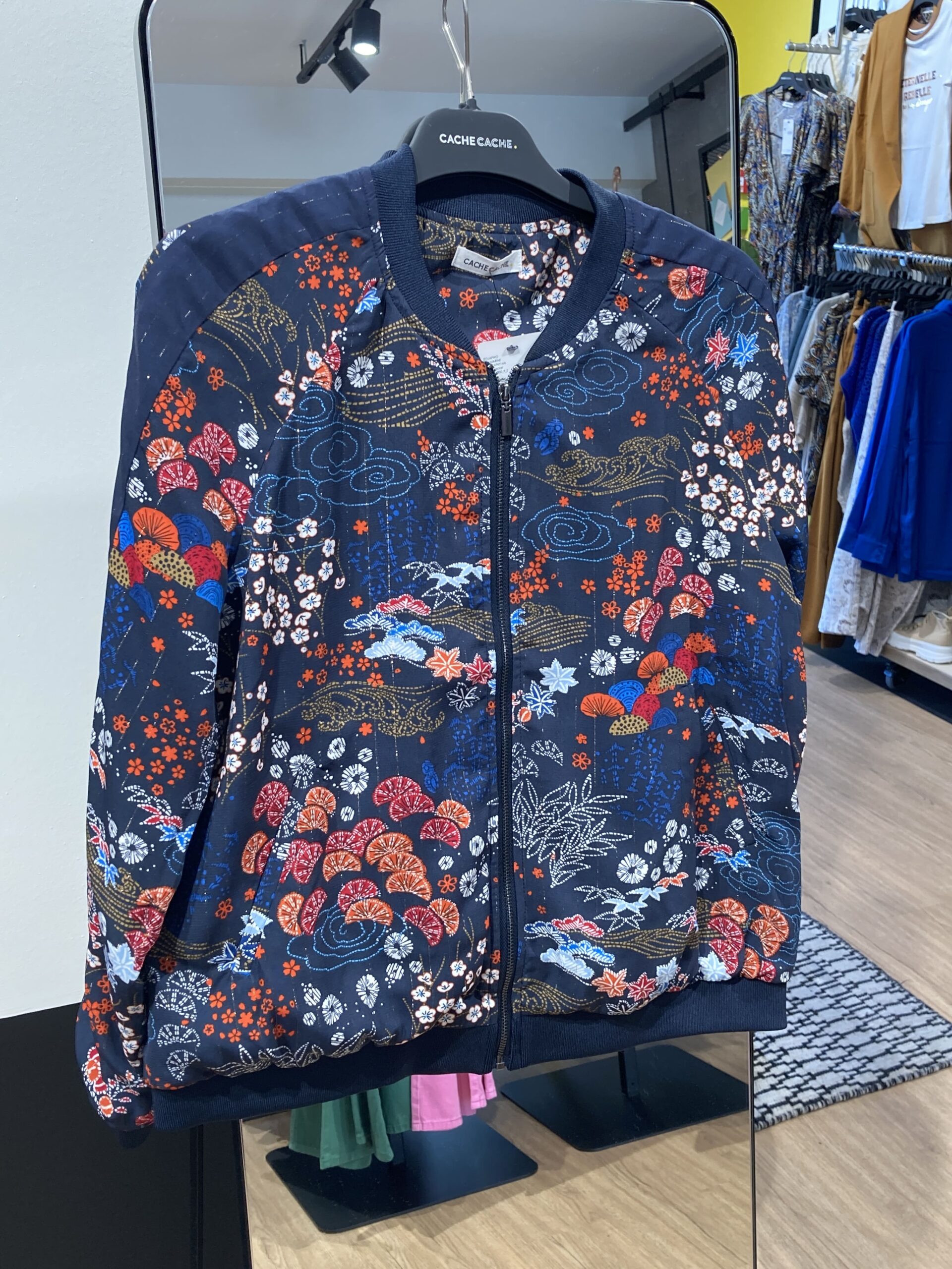 Veste Teddy Droite Zippée