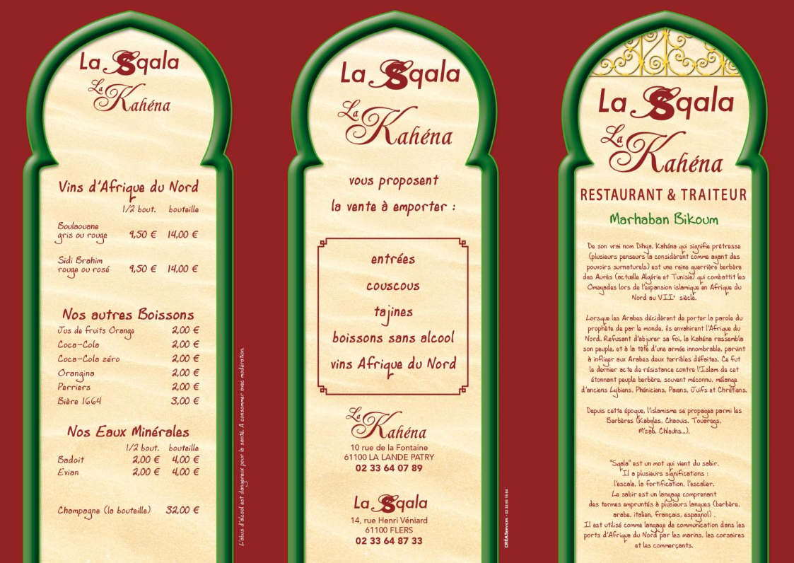 Menu La Sqala Flers
