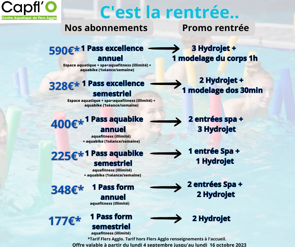Promo Rentrée Aquafitness