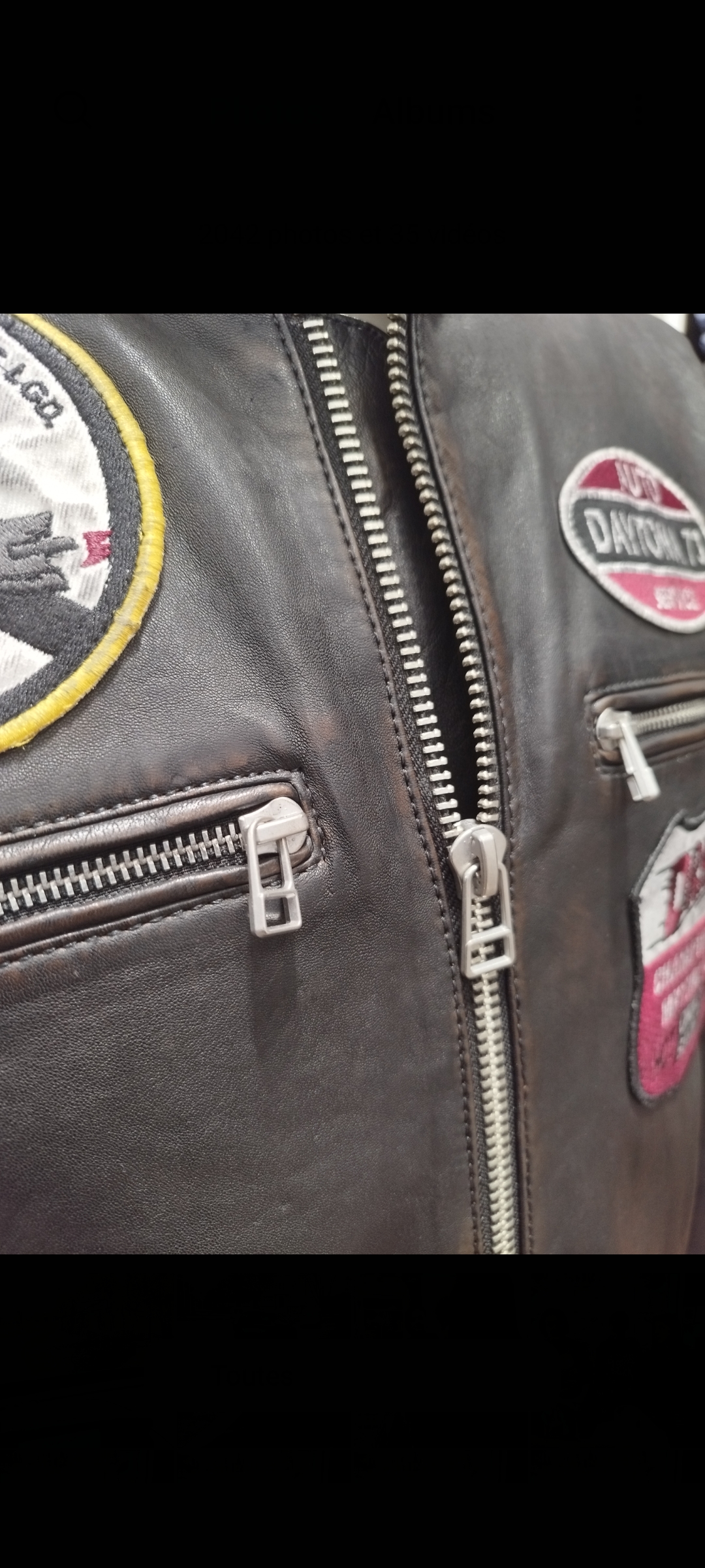 Blouson Cuir Noir Daytona 73 Homme