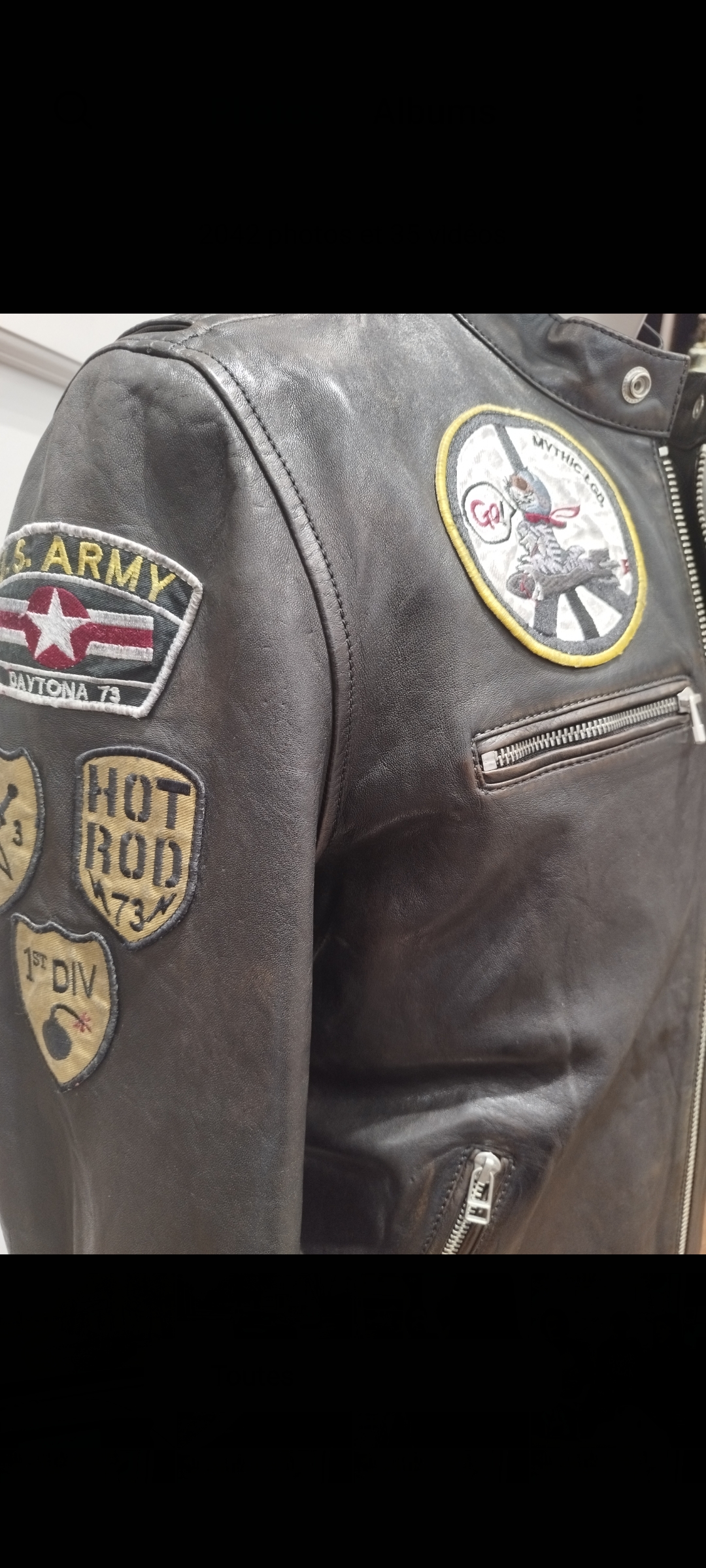 Blouson Cuir Noir Daytona 73 Homme